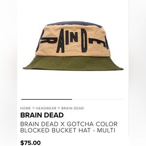 Brain Dead x Gotcha Color Blocked Bucket Hat L/XL